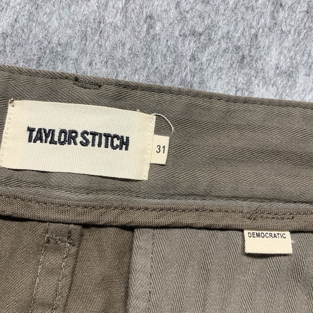 Taylor Stitch Democratic 100% ORGANIC COTTON Mercerized Pants Men's Size 31 - Picture 10 of 16
